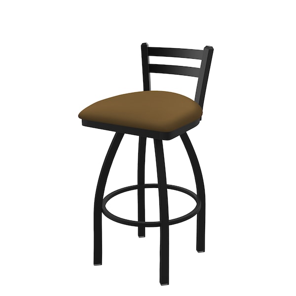 25" Low Back Swivel Counter Stool, Black Wrinkle, Canter Saddle Seat
